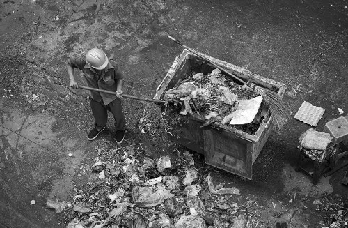 Construction site generating builders waste in South West London