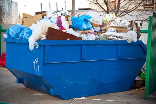 Waste collection truck adhering to schedule in South West London