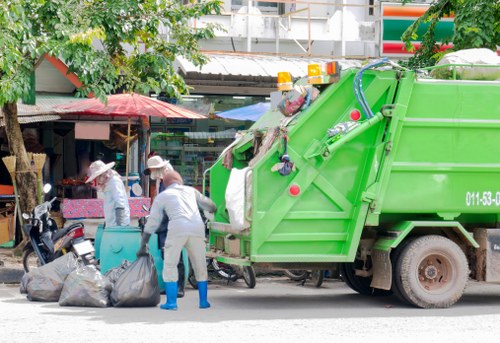 Recycling bins and composting in a South West London neighborhood